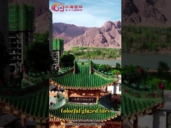 Chinese van het Daktegels van Gazebo Groene Verglaasde van de het Terracotta Met de hand gemaakte Thee het Huistuin