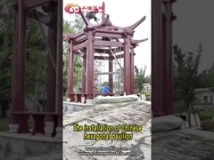 Het openlucht Chinese Paviljoen van de Binnenplaatscabine met Anticorrosief Hout