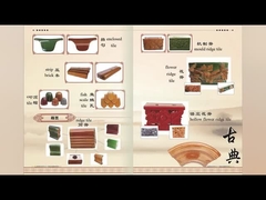 Gebouwen in oude Chinese stijl dakpannen en dakornamenten voor tuinpaviljoen