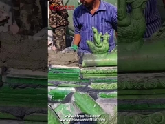 Gelast oppervlak Antieke Chinese daktegel figuren Decoratie