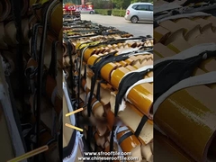 Gelaste en tweemaal gesinterde Chinese glazen dakpannen voor tempels