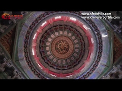 Geel geglazuurde Chinese daktegels voor tempels