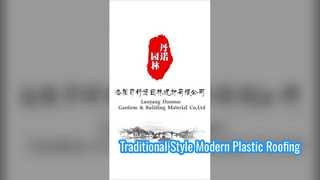 Duurzame traditionele Chinese kunststof dakpannen voor installatie van tuinhuisjes op de heup