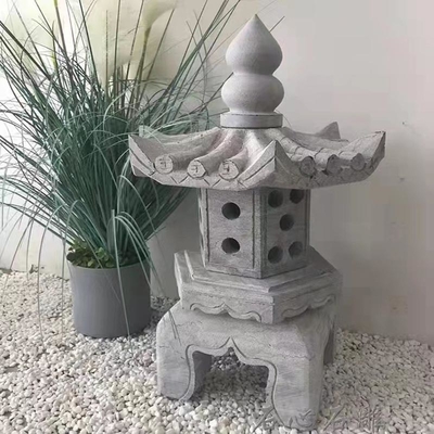 kwaliteit  Large Grey Outdoor Stone Lantern Granite Pagoda Japanese Garden Ornaments Fabriek