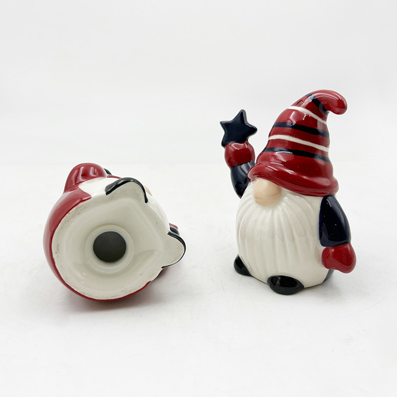 Keramische keramische kermische keuken en tafel Kerstman geschenken zoutpeper shaker set feestelijk huis decor