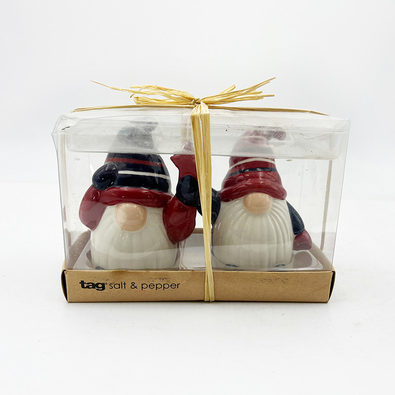Keramische keramische kermische keuken en tafel Kerstman geschenken zoutpeper shaker set feestelijk huis decor