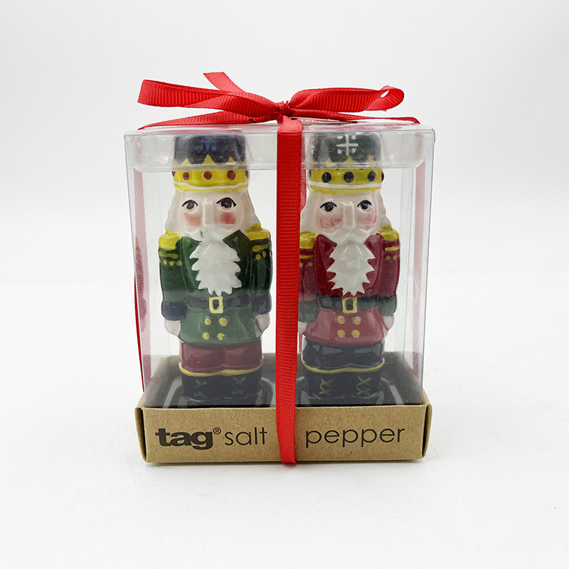 Kerstzout en peper set nieuwheid keramische kerstman shaker potten voor keukenversieringen