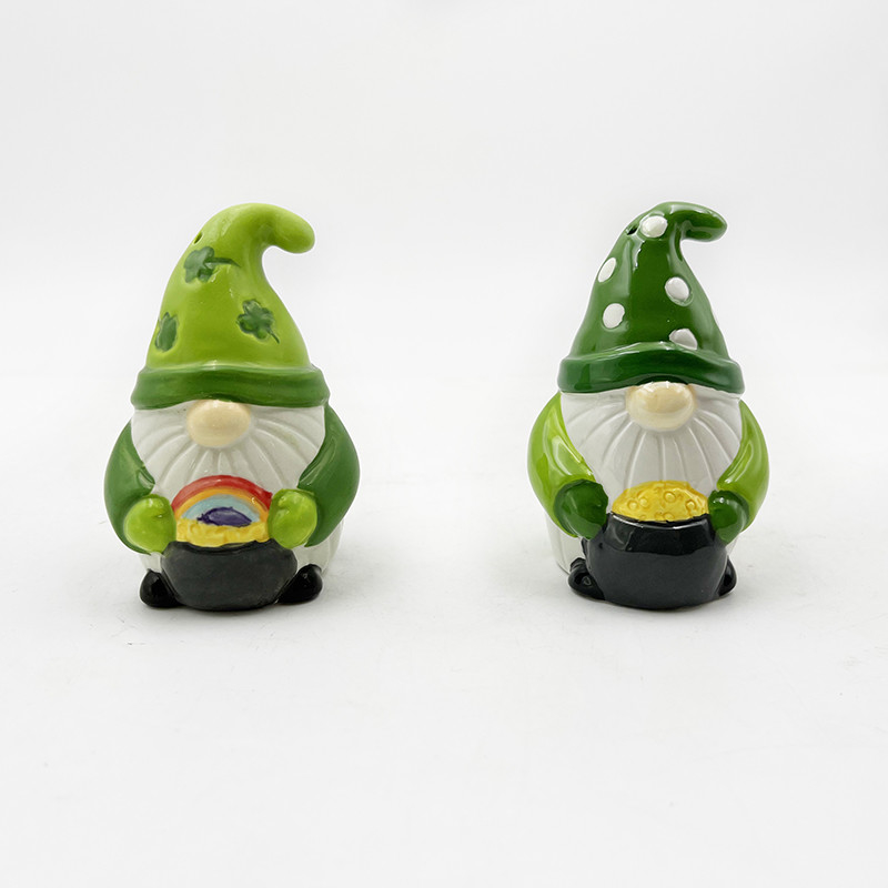 Handgeschilderde keramische keramische kerstversiering Kerstman Zout- en pepershaker