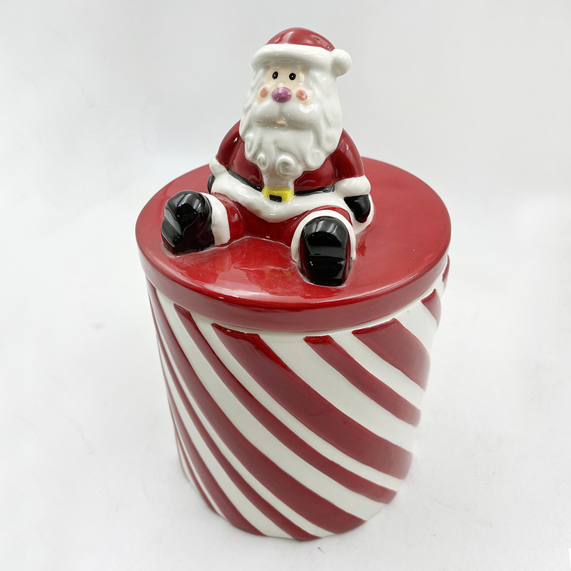 Persoonlijke grootte Rood en Wit Kleuren Keramische bekers met handvat Koffiebeker Voor Kerstcadeau