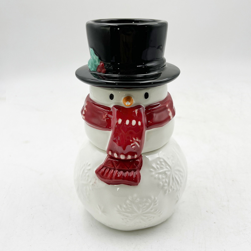 Sneeuwman Keramisch Geschenk Creatief Drie stukken Set van Zout en Peper Shakers Custom Patroon