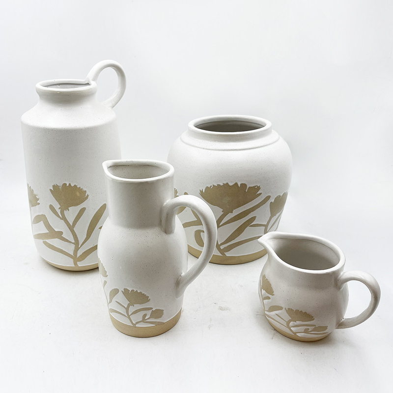 Vintage pottenbakker voor huisversiering Keramische vaas Moderne boerderij Rustieke Boho