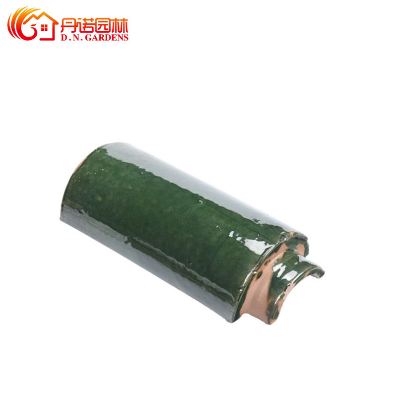 Chinese geglazuurde keramische daktegel 180*180mm Vibrant groen geglazuurd Weerbestendige voor pagode daken