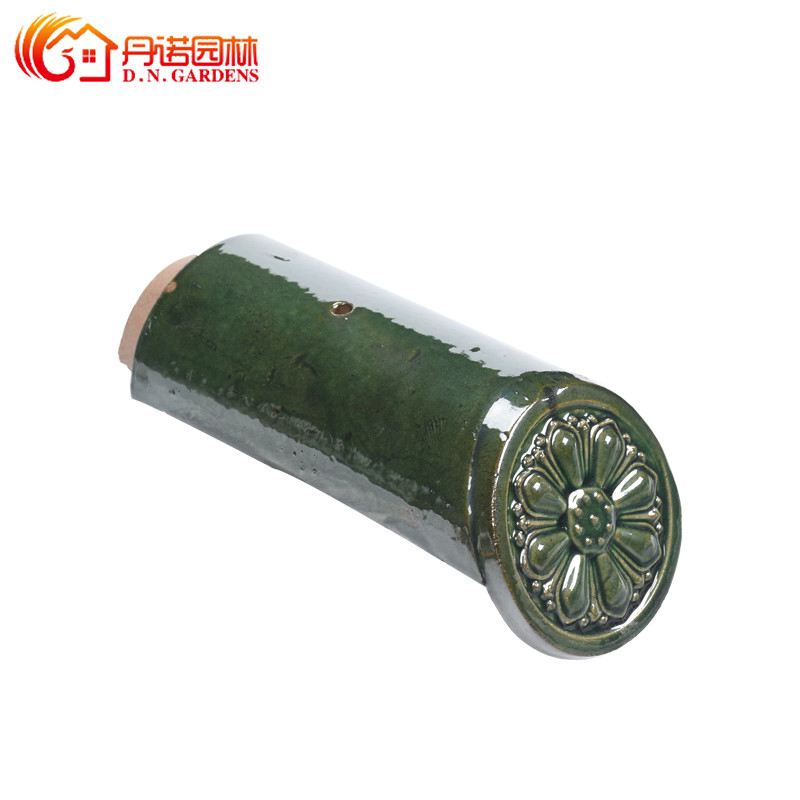 Chinese geglazuurde keramische daktegel 180*180mm Vibrant groen geglazuurd Weerbestendige voor pagode daken