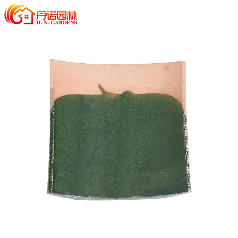 Chinese geglazuurde keramische daktegel 180*180mm Vibrant groen geglazuurd Weerbestendige voor pagode daken