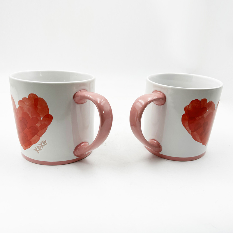 Valentijnsdag Geverfd Hart Keramisch Handwerk Producten mok Koppel Geschenk Voor Huis En Cafe
