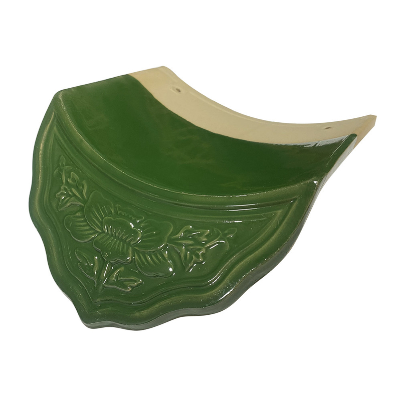 Chinese antieke stijl terracotta geglazuurde dakpannen voor tuinpaviljoen en moderne gebouwen
