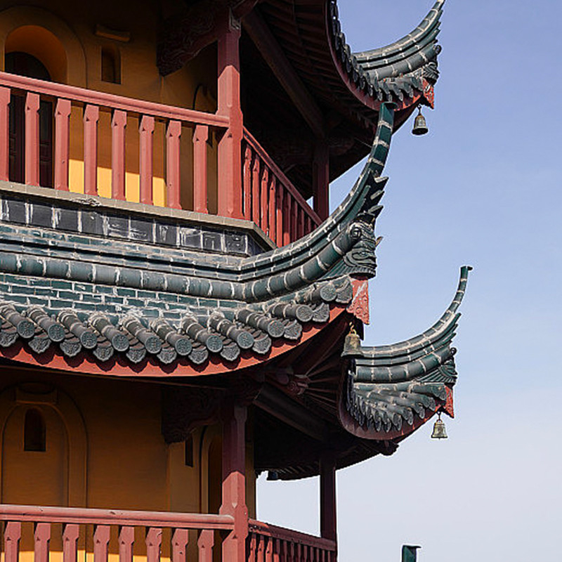 Ongelaste boeddhistische tempel Chinese grijze klei daktegel Eco-vriendelijk Langdurig Voor klassieke architectuur