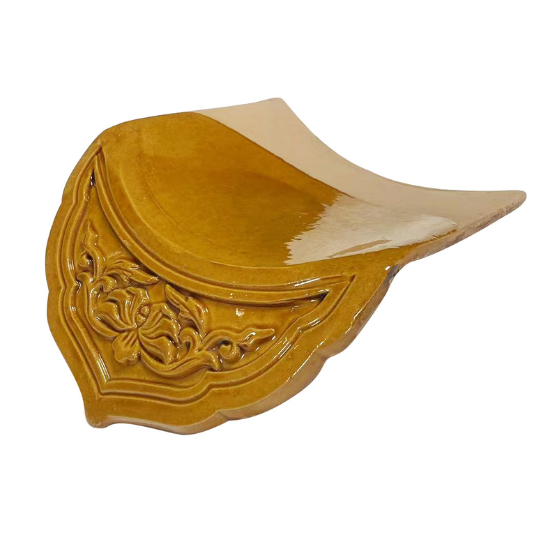 Chinese glazen daktegel Elegante gele glazuur Langdurig voor oude keizerlijke stijl Daken Modern ontwerp