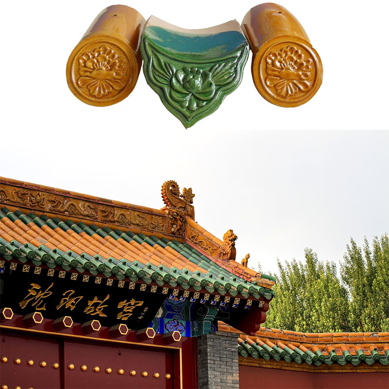 Traditionele stijl Gazebo Keramische daktegels Chinees Maleisië Bent Tiles Grafisch ontwerp Villa Appartement Warehouse