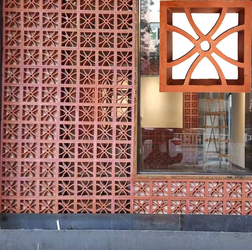 Bouwmateriaal Geventileerd blok voor wand Decoratieve terracotta baksteen hol