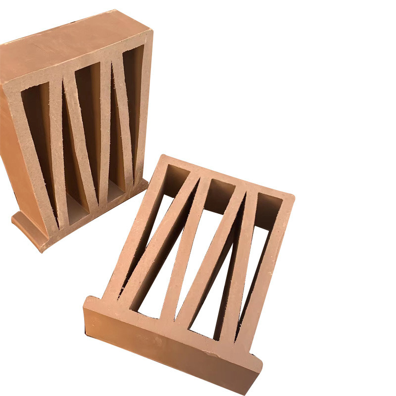 Rood terracotta gevel bakstenen klei gebouw bries blok voor huis Cafe & Office decoratie