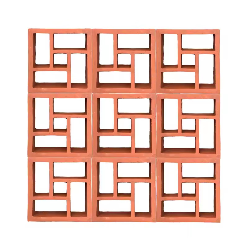 Briesblokken Voor wanddecoratie Geometrisch patroon Terracotta klei Ventilatie Baksteen Plafond Holle Decoratie