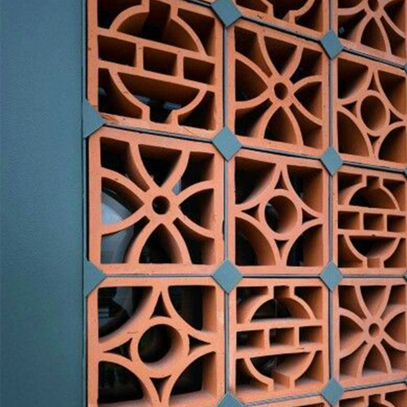 Firebrick vuurvaste lichtgewicht modern ontwerp binnenplaats buitenkant holle klei holle terracotta briesblok