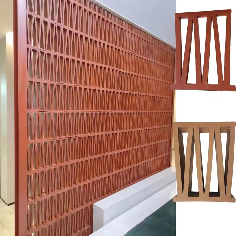 M Patroon Romeinse stijl Gebouw Muur veneer bries blok klei bakstenen holle terracotta decoratieve wandtegel