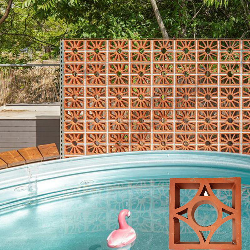 Buitenverzorging Muur Holle Briesblok Terracotta Ventilatie Klei stenen