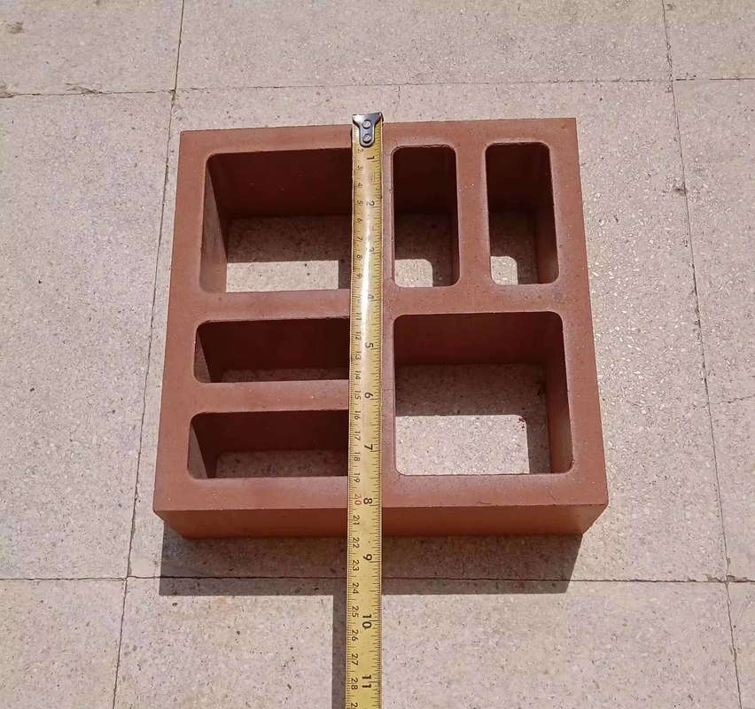 hek rood terracotta bakstenen decoratieve holle muur tegel klei bries blok klei ventilatie