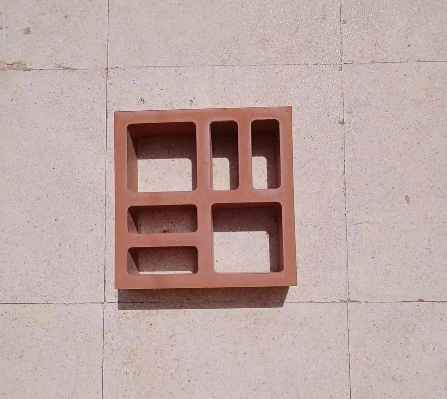 hek rood terracotta bakstenen decoratieve holle muur tegel klei bries blok klei ventilatie