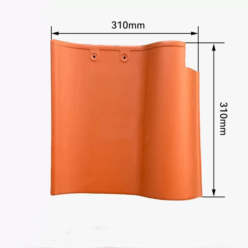 Spaanse keramische S-vormige daktegel Terracotta Rood Duurzame klei Middellandse Zee stijl Ideaal voor woning dakproject