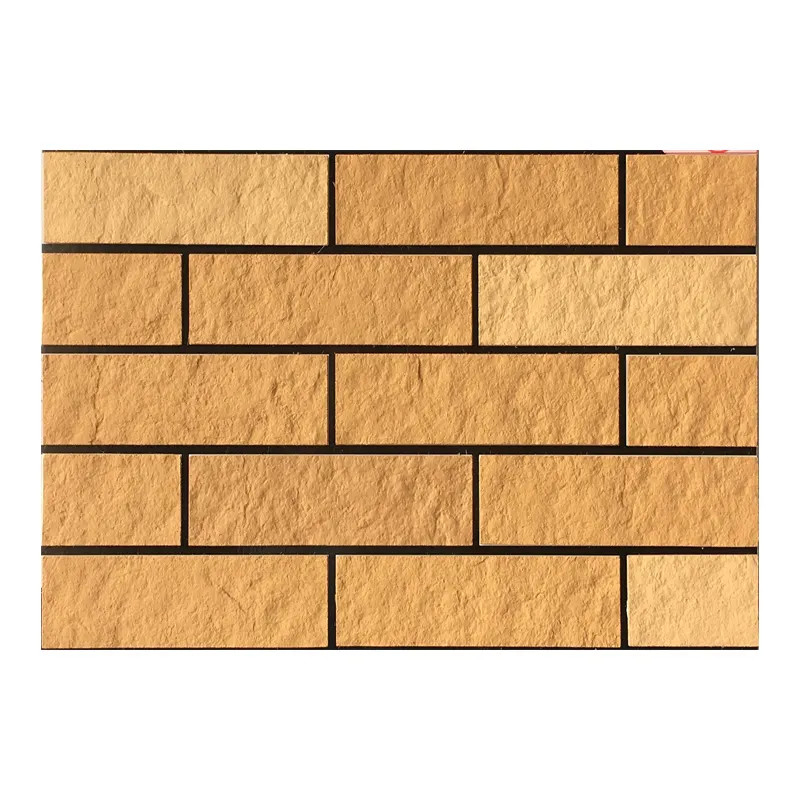 Classic Brown Brick Look Flexible Soft Stone Wall Tile For School Exterior Wall Decoration 3mm Thin Fireproof MCM Steen