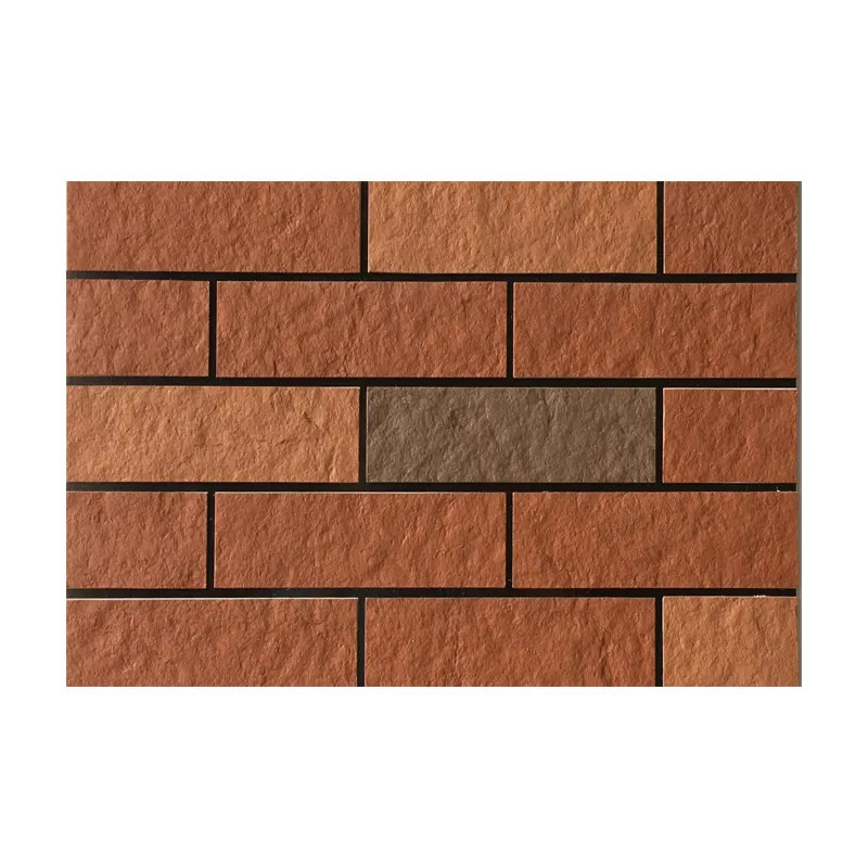Classic Brown Brick Look Flexible Soft Stone Wall Tile For School Exterior Wall Decoration 3mm Thin Fireproof MCM Steen