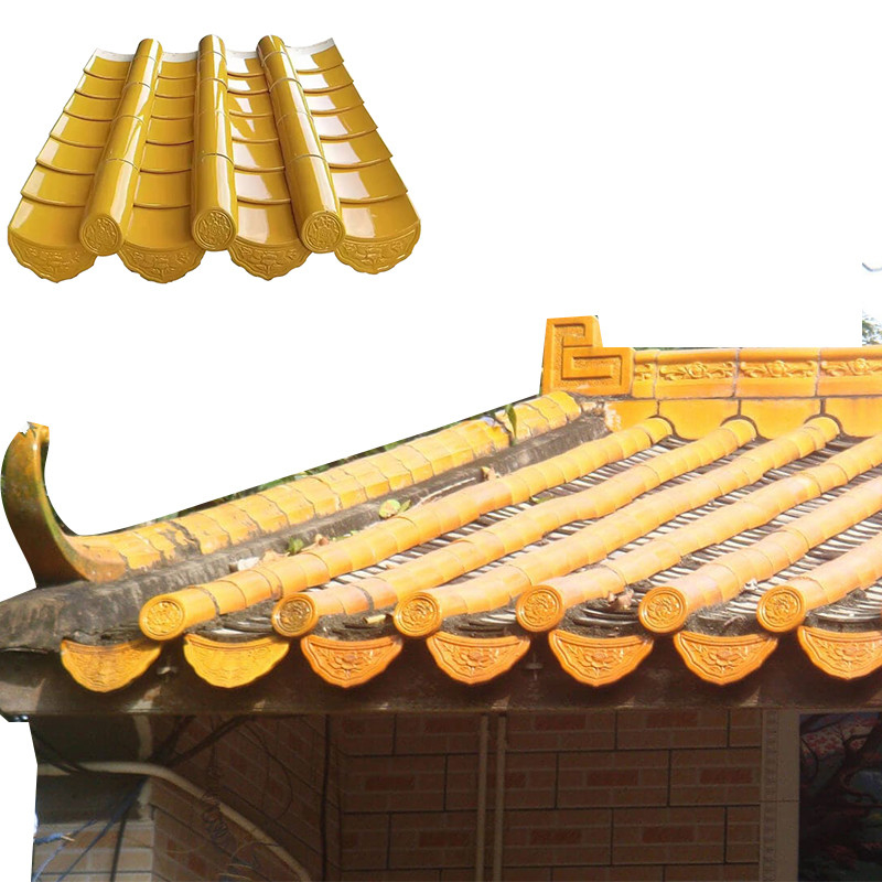 Traditionele Terracotta Chinese Tempel daktegel 180*180mm Platte tegel Keramische historische restauratie