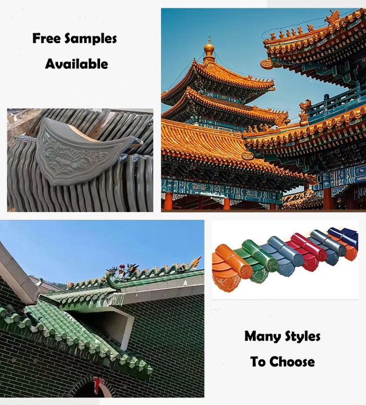 Classic Terracotta Chinese Tempel Daktegel Glanzend Verscheidenheid aan maten Kleuren