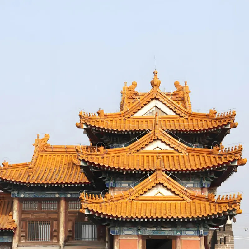 Chinees tempel dak tegel dak decoratie oude keizerlijke architectuur bouwmateriaal
