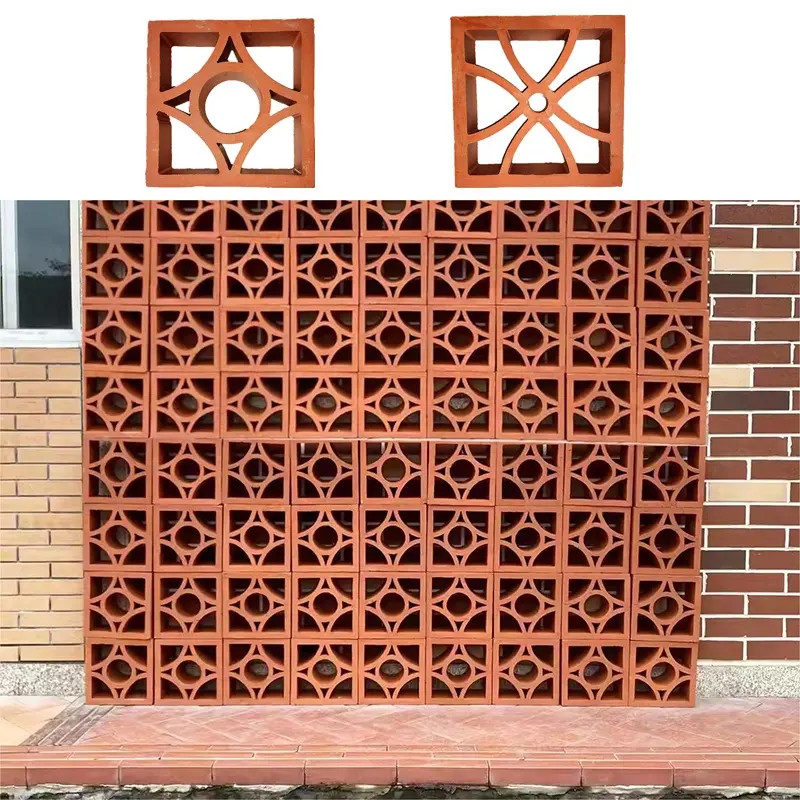 Hotel Buitenkant Clinker Keramische wandstenen Decoratieve Terracotta Screen Wandblokken