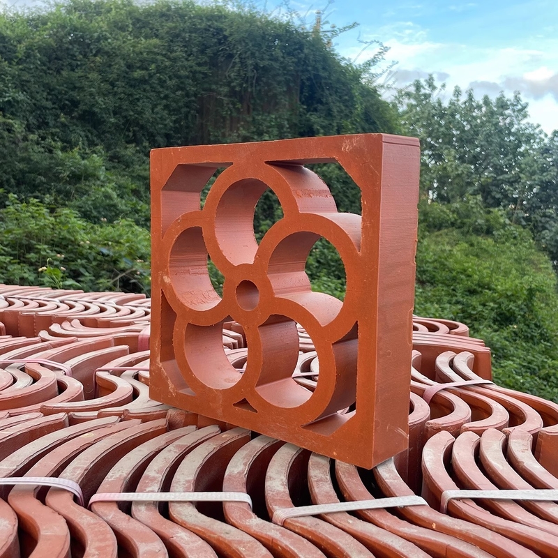 Terracotta Jali Breeze Block Decoratieve tegels Buitenmuur Gebouwsteen 200*200mm