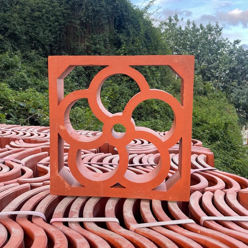 Terracotta Jali Breeze Block Decoratieve tegels Buitenmuur Gebouwsteen 200*200mm