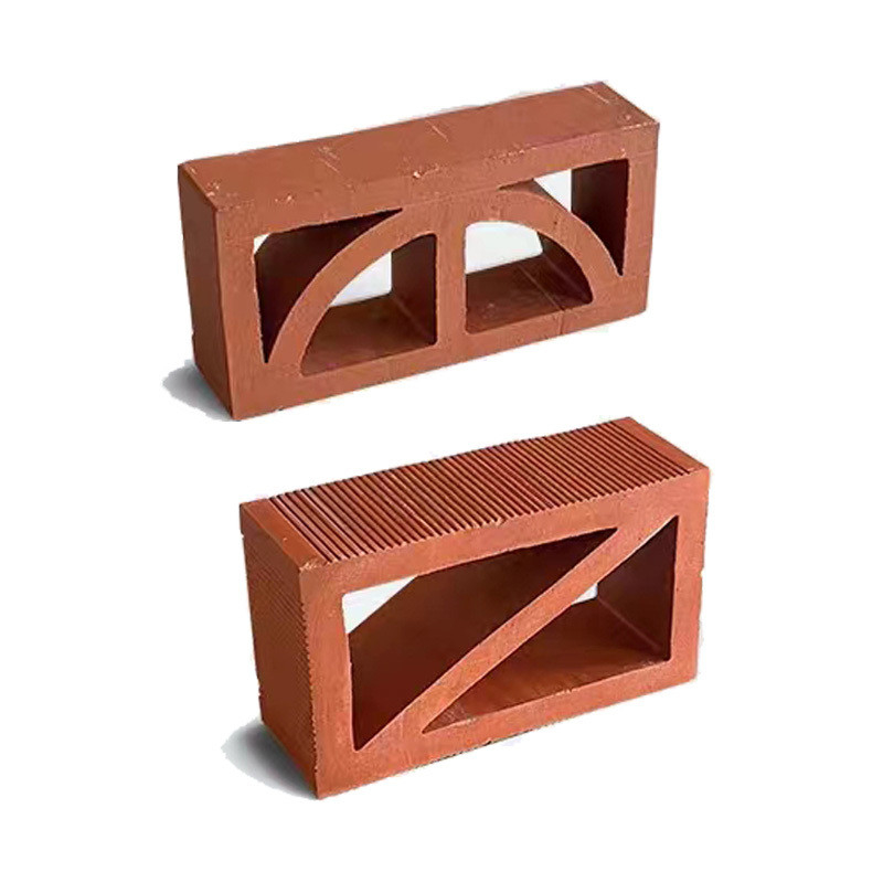 Terracotta Rode holle klei baksteen rechthoekige decoratieve blokken voor tuinmuur Warmte-isolatie 800 Centigrade betaalbaar