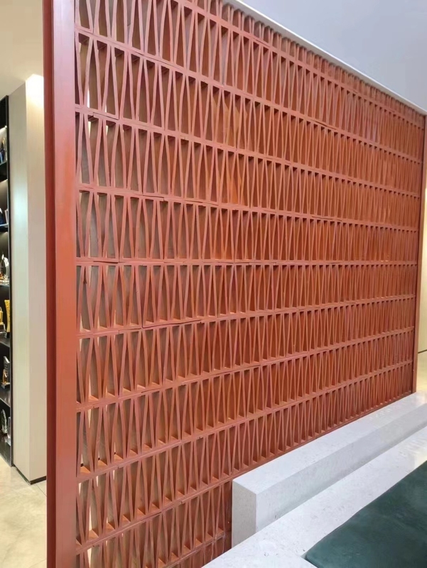 Terracotta Breeze Block Mould M Shape Wall Panel Interieur Decoratieve Vuurstenen Voor Buiten Perforated Decoratie Design
