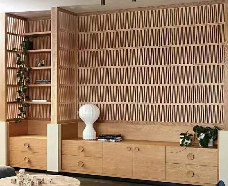 Matt oppervlak gesinterd techniek decoratieve bakstenen wandblokken voor ventilatie in café en Chinees restaurant interieurontwerp