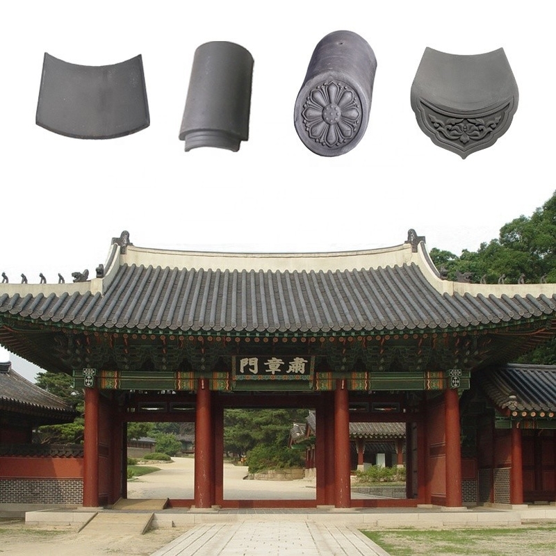 180*180mm Compressieve sterkte 1500N Chinese dakpannen voor boeddhistische tempels Traditioneel materiaal