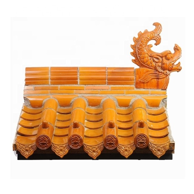 180*180 Chinese Tempelboogpoort Retro-stijl Fake keramische klei daktegels voor betonnen structuur
