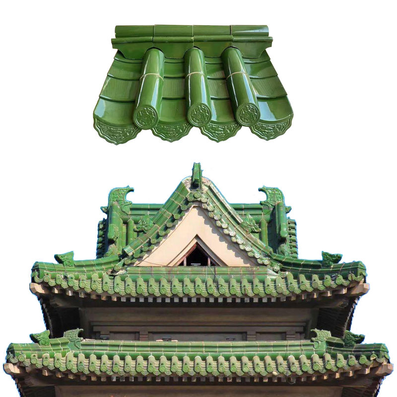 Aziatische stijl authentieke antieke Chinese glazen dakpannen voor restaurant hotel tempel dak