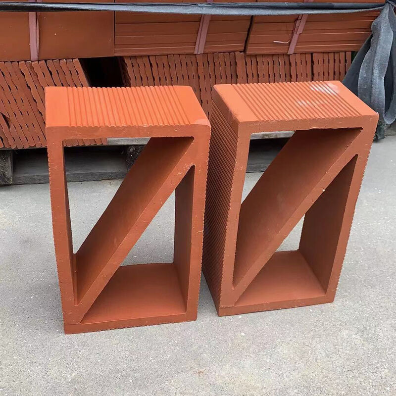 Warm verkoop Puur Terracotta Gebrand Decoratieve Wandpanelen Buiten Rood Baksteen Breezeway Blocks