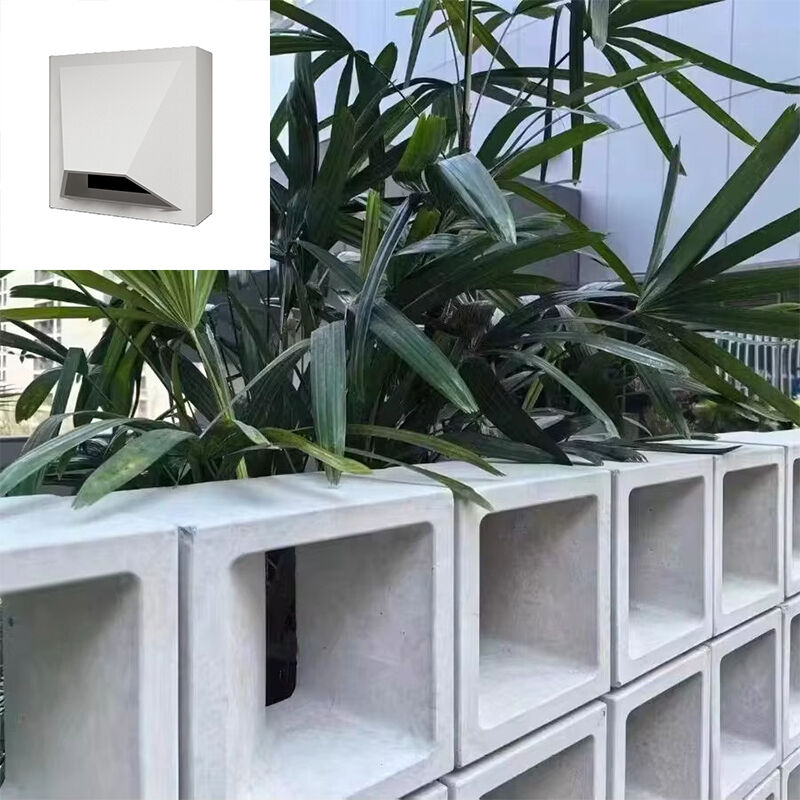 Moderne geometrisch patroon Beton scherm blokmuur scheidingswand Beton blok architecturale gevel privacy muur