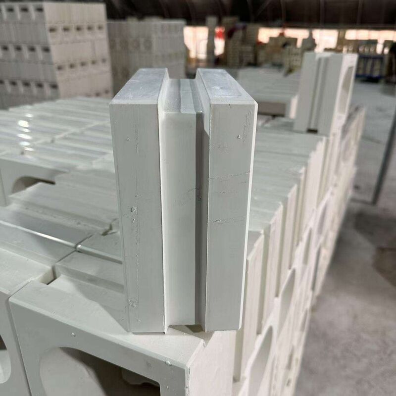 Moderne geometrisch patroon Beton scherm blokmuur scheidingswand Beton blok architecturale gevel privacy muur