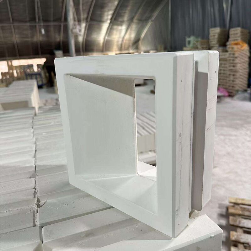 Moderne geometrisch patroon Beton scherm blokmuur scheidingswand Beton blok architecturale gevel privacy muur